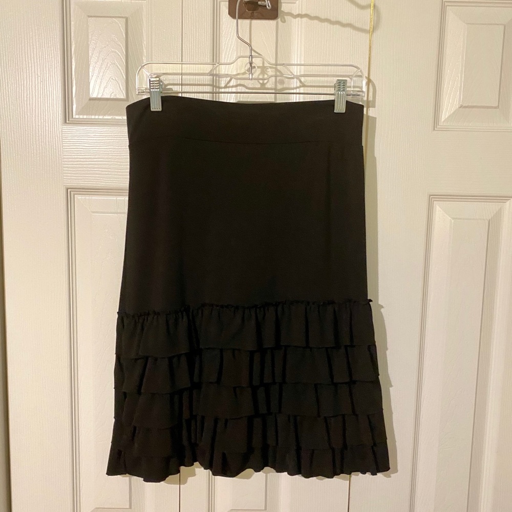 Black Ruffle Layering Skirt